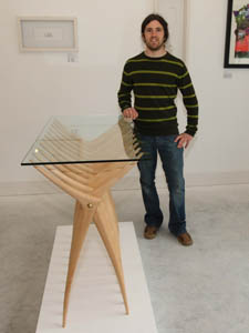 Martin Gallagher is one of our new furniture makers and has some exceptional pieces in the exhibition and the shop.