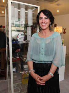 Snapshots -the curator Hannah McGuinness. Hannah is a jeweller and also the Chair of the Donegal Designer Makers, she took time out from making to curate the current exhibition and without her guidance Snapshots would not have happened.