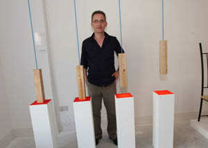 Noel Cronin- Furniture designer/maker with his fantastic light installation